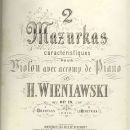 2 Mazurkas caractéristiques op. 19, strona tytułowa pierwodruku / title page of the first edition 